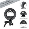 Picture of S Type Bracket Stable Bowens S Mount Holder for Speedlite Flash Snoot Softbox Photo Studio Plastic Umbrella Mount Bracket