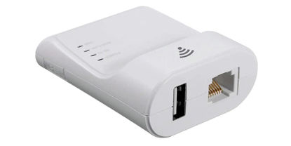 Picture of 2-in-1 Wireless USB Print Server - USB Printer Network Adapter