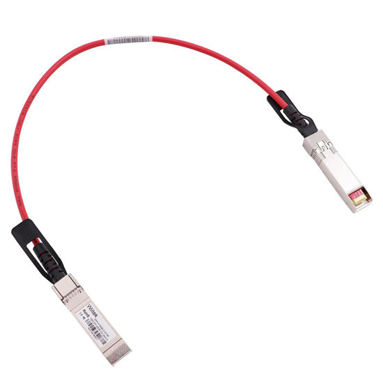 Picture of [Red Colored] 0.5m 10G SFP+ DAC Twinax Cable, 10Gbase-CU SFP+ Copper Cable, Compatible for Cisco SFP-H10GB-CU0.5M, Ubiquiti, Mellanox, Mikrotik, Netgear, Supermicro