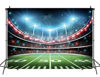 Picture of Football Field Backdrop Sports Stadium Auditorium Light Photography Background Football Theme Party Decoration Cake Table Banner 7X5FT(82x59inch)