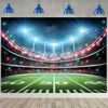 Picture of Football Field Backdrop Sports Stadium Auditorium Light Photography Background Football Theme Party Decoration Cake Table Banner 7X5FT(82x59inch)