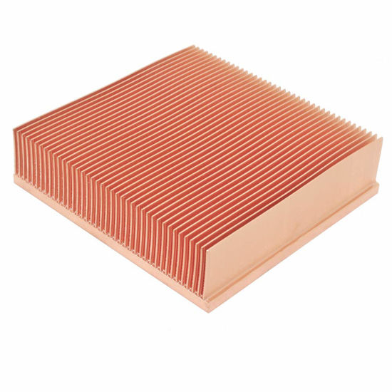 Picture of DIY Pure Copper Skiving Fin Heatsink 80x80x20mm / 3.15x3.15x0.79 inches for Electronic Chip LED Cooling