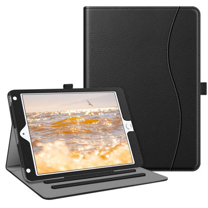 Picture of Fintie Case for iPad 6th / 5th Generation (2018 2017 Model, 9.7 Inch), iPad Air 2 / iPad Air 1 (9.7 Inch) - [Corner Protection] Multi-Angle Viewing Stand Cover with Pocket, Black