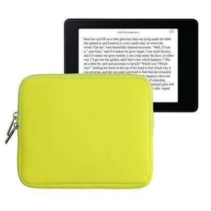 Picture of kwmobile Neoprene e-Reader Pouch Size 6,8-7" eReader - Universal eBook Sleeve Case with Zipper - Yellow