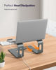 Picture of Nulaxy Laptop Stand, Detachable Ergonomic Laptop Mount Computer Stand for Desk, Aluminum Laptop Riser Notebook Stand Compatible with MacBook, Dell XPS, All 10-16" Laptops - Gray