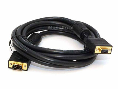 Picture of Monoprice 10ft SVGA Super VGA M/F Monitor Cable w/ ferrites