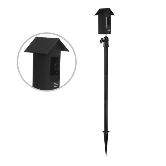 Picture of HOLACA Spike Pole Mount Ground Stake and Weatherproof Silicone Skin for Ring Stick Up Cam Battery HD Security Camera, Suitable for Stake into Soft Ground