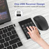 Picture of Wireless Number Pad and Mouse Combo,2.4G 19 Keys USB Wireless Numeric Keypad,3 Adjustable Silent Mouse Speeds DPI 800/1200/1600,Set for Laptop,Notebook,Desktop,PC Computer-Use One USB Receiver