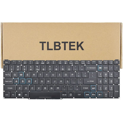 Picture of TLBTEK Backlight Keyboard Replacement Compatible with Acer Nitro 5 AN515-43 AN515-44 AN515-54 AN515-55 N20C1 AN517-51 AN517-52 AN517-54,Nitro 7 AN715-51 AN715-52,Predator Triton 300 PT315-51 Laptop