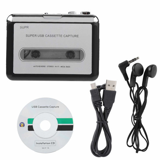 Picture of Socobeta Audio Converter Tape to PC Cassette Converter Recorder Digital Audio Music Player with Earphone