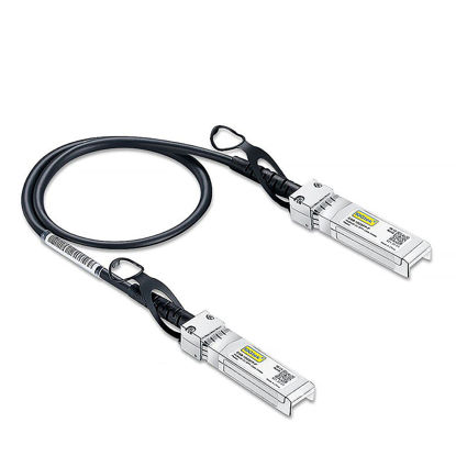 Picture of 10Gtek 10G SFP+ DAC Cable - 10GBASE-CU Passive Direct Attach Copper Twinax SFP Cable for Cisco SFP-H10GB-CU0.25M, Meraki MA-CBL-TA-0.25M, Fortinet, Ubiquiti UniFi, 0.25-Meter(0.82ft)