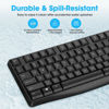 Picture of Wired Keyboard and Mouse Combos, KOORUI Keyboard USB-A Plug-and-Play, Full Size Computer Keyboard with Numeric Keypad, 1600 DPI Mouse, Windows MacOS Linux Compatible, Slimline, Tilt Legs-Black