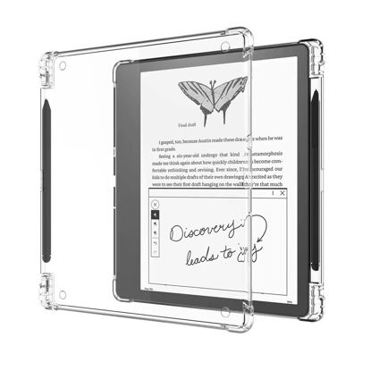 Picture of BOZHUORUI Clear Case for All-New Kindle Scribe (10.2 inch, 2022 Release) - Slim Lightweight TPU Transparent Flexible Soft Back Shell Cover with Pen Holder, Clear