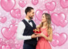 Picture of WDA Early 2000s Photo Photography Backdrop Pink Heart Romantic Valentine's Day Background Girl Birthday Party Decoration Banner Shooting Studio Props (7x5FT)