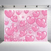 Picture of WDA Early 2000s Photo Photography Backdrop Pink Heart Romantic Valentine's Day Background Girl Birthday Party Decoration Banner Shooting Studio Props (7x5FT)