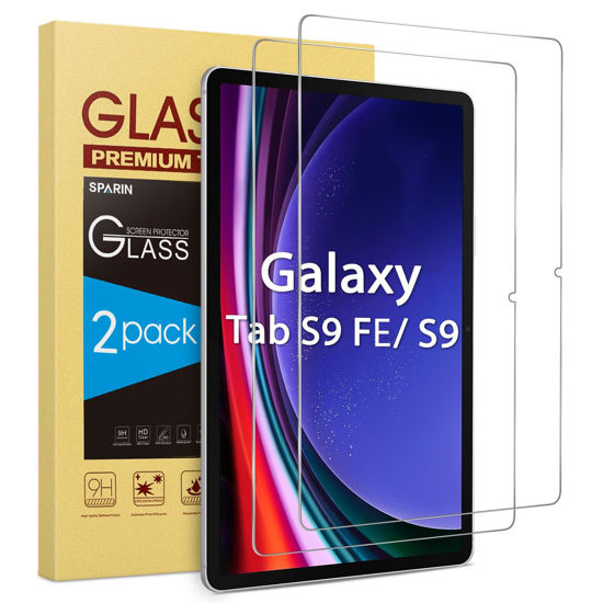 Picture of SPARIN 2 Pack Screen Protector for Samsung Galaxy Tab S9 FE 5G (10.9 inch) & Galaxy Tab S9/ S8/ S7 (11 inch), Tempered Glass Compatible with S Pen, Anti-Scratches