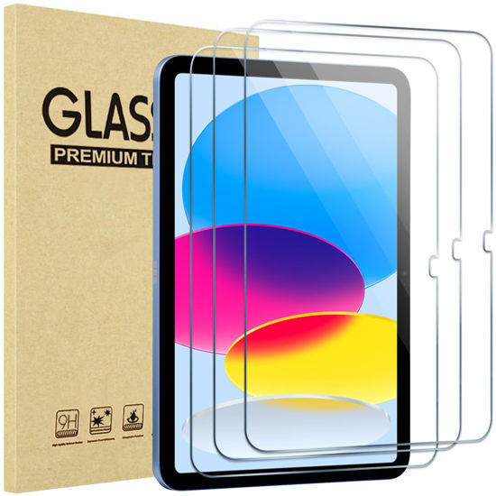 Picture of ProCase 3 Pack Screen Protector for iPad 10th Generation 2022 A2696/A2757/A2777 10.9 Inch, Tempered Glass Film Guard for iPad 10 -Clear