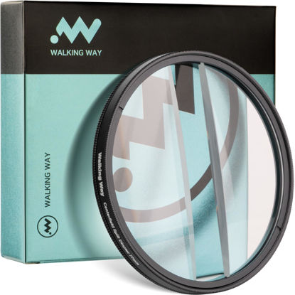 Picture of Walking Way Split Diopter Lens Camera Filter, Blur Prism Center Filter - Enhancing Focus and Refraction Effects for Innovative Photography, Videography (67mm)