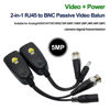 Picture of Bavmav Video Balun, BNC to RJ45, 2 Pairs HD-CVI/TVI/AHD(720P/960P/1080P/3MP/5MP) Passive Video Balun with Power Connector and RJ45 Data Transmitter BNC Twisted Pair (RJ45 5MP # 2 in 1)[Recommended]