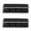 Picture of Meking 2 Pcs DSLR Battery Case Holder Storage Bag (4 Pocket) for AA/AAA Battery and LP-E6 LP-E8 LP-E10 LP-E12, EN-EL14 EN-EL15, NP-FW50 NP-F550 NP-FM500H (Gray)