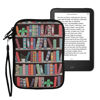 Picture of kwmobile Neoprene e-Reader Pouch Size 6" eReader - Universal eBook Sleeve Case with Zipper, Wrist Strap - Blue/Green/Dark Pink