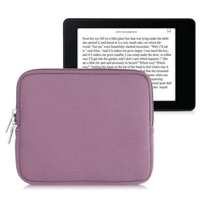 Picture of kwmobile Neoprene e-Reader Pouch Size 6,8-7" eReader - Universal eBook Sleeve Case with Zipper - Lavender