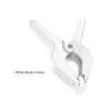 Picture of LimoStudio (6 pcs) 4.5 inch White Spring Clamps for Studio, Canvas, Muslin, Paper, Backdrop, Background, Wood Work, Strong Clamping Clip & Flexible Movable Teeth, Comfortable Grip, AGG3355