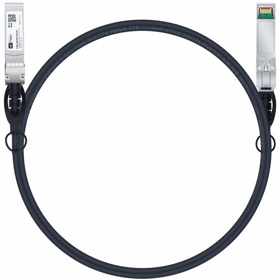 Picture of SFP+ Cable, 10G SFP+ DAC, 2M(6.6ft), Passive Direct Attach Copper Twinax Cable for Cisco SFP-H10GB-CU2M, Ubiquiti UniFi UC-DAC-SFP+, Meraki, Mikrotik, Intel, Fortinet, Netgear and More