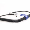 Picture of Eonvic Teradek Bond/ARRI Alexa Camera Power Adapter Cable Right Angle 2 Pin Male to 2 Pin Male Coiled Cable