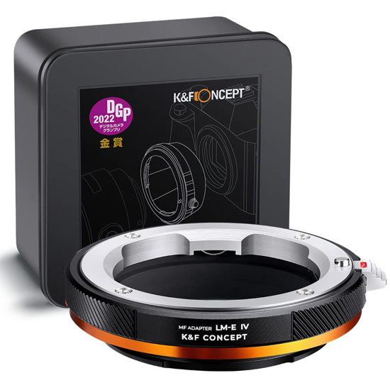 Picture of K&F Concept IV PRO L/M-E Lens Mount Adapter with Aperture Control Ring, Compatible with Leica M Series Lens to Sony-E NEX Mount Camera Body with Matting Varnish Design