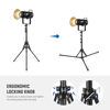 Picture of NEEWER Light Stand All Metal with 180° Reversible Legs, 70"/178cm Portable Travel Tripod Stand 1/4" Screw & 5/8" Stud for Indoor Outdoor Photography Speedlite Strobe Ring Light Softbox, ST178R, Black