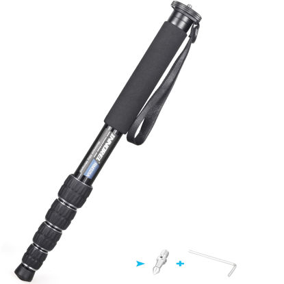 Picture of INNOREL RM325A Camera Monopod Professional Portable 5-Section Compact Travel Aluminum Alloy Monopod for Canon Nikon Sony DSLR Camera Video Camcorder DV Photography Bracket Load 26lbs/12kg