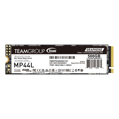 Picture of TEAMGROUP MP44L 500GB SLC Cache NVMe 1.4 PCIe Gen 4x4 M.2 2280 Laptop&Desktop SSD (R/W Speed up to 5,000/3,700MB/s) TM8FPK500G0C101