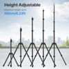 Picture of Ulanzi TT43 Extendable Photography Light Stand, Adjustable 6.23ft Aluminum Light Tripod, Reversible Portable Studio Lighting Tripod for Continute Output Lighting/Strobe Light/Webcams/Cameras/Softbox