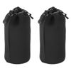 Picture of PATIKIL Camera Lens Bag, 2 Pcs 3.5" IDx9.8 H Drawstring Lens Pouch with Thick Protective Neoprene, Lens Case for DSLR Camera Lens, Water Coffee Cups Black