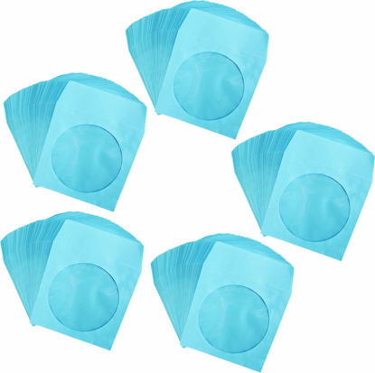 Picture of Blue CD Sleeves - Colored Paper - with Flap - #CDIWWFBL - Set of 500