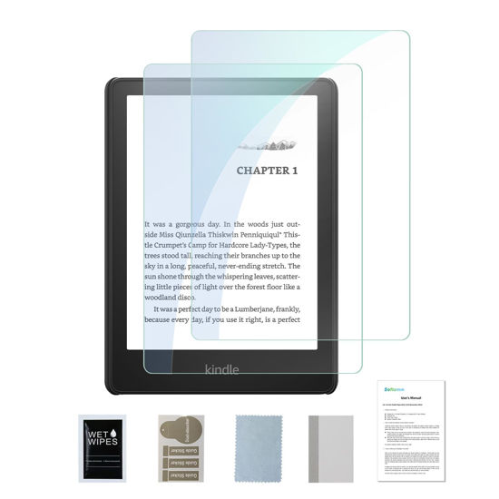 Picture of [2 Pack] Anti Blue Light Tempered Glass Screen Protector for 6.8" Kindle Paperwhite/Kindle Paperwhite Signature Edition (11th Generation,2023/2022/2021) with Clear Installation Guide,HD Clear