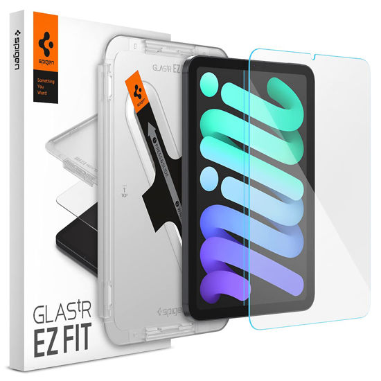 Picture of Spigen Tempered Glass Screen Protector [GlasTR EZ Fit] Designed for iPad Mini 6 8.3 inch (6th Generation, 2021) [9H Hardness/Case-Friendly]