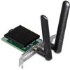 Picture of TRENDnet AX3000 Wireless Dual Band & WiFi 6 PCIe Adapter, Bluetooth 5.2 Class 2, 2401 Mbps Wireless AX, 600 Mbps Wireless N Bands, Windows 10, Supports Up to WPA3 WiFi Connectivity, Black, TEW-907ECH