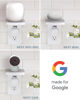 Picture of Sanus Made for Google Small Device Outlet Shelf in White & Fog Grey - Holds Small Electronics Up to 8lbs w/Built-in Cord Storage - includes Both Standard & Decora Outlet Faceplates - Easy DIY Install