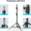 Picture of YiJYi Photography Light Stand, 110"/9.2ft/280cm Portable Reverse Folding Tripod with Travel Bag Aluminum Heavy Duty for Camera,Video,Softboxes,Umbrell,Wedding Outdoor Video Shooting