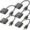 Picture of HDMI to VGA Adapter 5 Pack Black,HDMI to VGA Adapter Male to Female Cable 1080P for Desktop, Laptop, PC, Monitor, Projector, HDTV, Chromebook, Raspberry Pi, Roku, Xbox and More-Braided