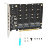 Picture of PCIE NVME Adapter Card, 4 Port M.2 SSD NVME (M Key) to PCIE x 4 Controller Converter Expansion Card(ph44)