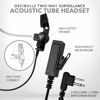 Picture of Decibullz Two-Way surveillance Acoustic tube headset | Clear coil cable & Earpiece Audio Set for two way radios, Radio speaker 2-Pin 2.5MM 3.5 MM threaded audio jacks | Strain Relief & water resistant