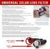 Picture of DayStar Filters ULF50 50mm Binocular White-Light Universal Solar Lens Filter, 50-69mm OD, 2-Pack