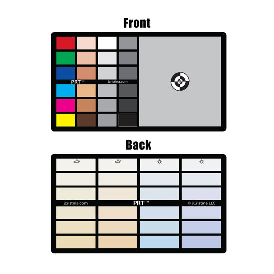 Picture of 3in1 Photo Reference Tool Gray Card Target White Balance Exposure Temperature Color Calibration Chart Perfect for Photography & Video Test to Calibrate Canon Nikon Sony Olympus FujiFilm Camera Photo