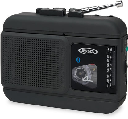 Picture of JENSEN MCR-60 MCR-60 Portable Personal Cassette Player/Recorder with AM/FM Radio, Bluetooth, and Earbuds, Black