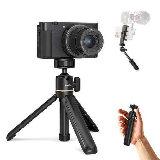 Picture of SMALLRIG Mini Tripod for Camera, Small Vlogging Travel Tripod 360° Ball Head, Desk Tripod Stand for Webcam, Handheld Tripod for Canon g7x, for Sony Zv1 and Phone