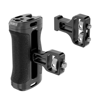 Picture of SIRUI Side Handle with Locating Mount for ARRI and Dual 1/4" Screw Mount Optional, Lightweight Camera Handgrip with Cold Shoe, Multiple Threads, Up and Down Adjustable Side Grip, AM-SHS(Pack of 1)