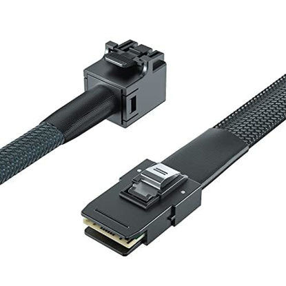 Picture of 10Gtek# Internal Mini SAS HD SFF-8643 to Mini SAS SFF-8087 Cable, 0.3-m(0.98ft)